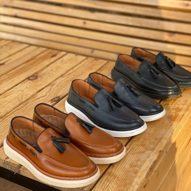 napoli shoes en cuir veritable