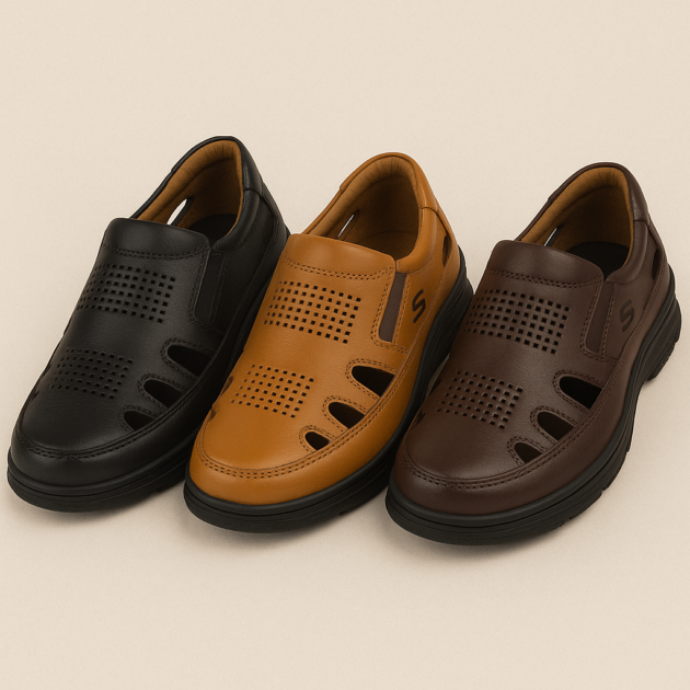 Souliers Sandale en Véritable Cuir